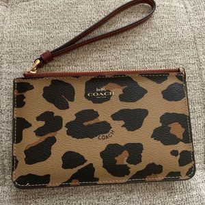 Coach Leopard Wristlet